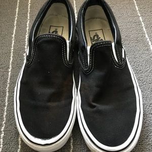 Black Vans Slip Ons